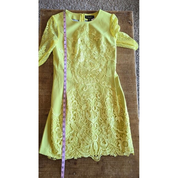 Bariano yellow dress with lace and embroidery new with tags women's size medium - Picture 9 of 10